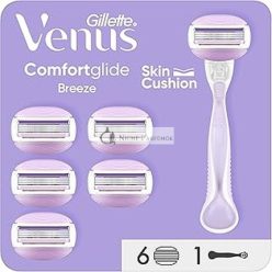   Gillette Venus Comfortglide Breeze Női Borotva 1 Fogantyúval és 6 Utántöltővel