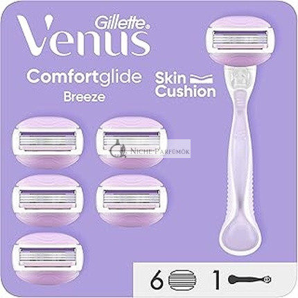 Gillette Venus Comfortglide Breeze Damenrasierer mit 1 Griff und 6 Nachfüllungen