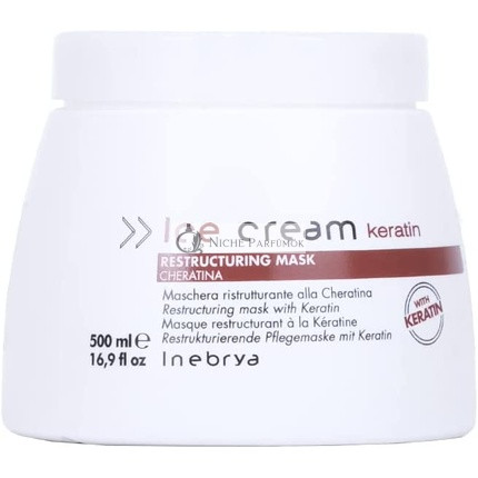 INEBRYA Eiskrem Keratin Restrukturierende Maske, 500ml