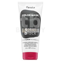  Fanola Color Mask tápláló maszk színes pigmentekkel hajszín élénkítésére Total Black 200 ml