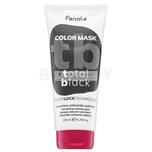 Fanola Color Mask ernährende Maske mit Farbpigmenten für Wiederbelebung der Farbe Total Black 200 ml