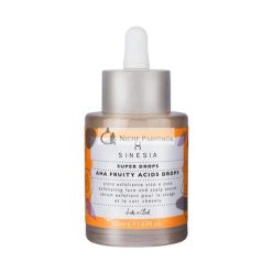   Sinesia Super Cseppek AHA Gyümölcssav Cseppek, Exfoliáló és Brightening Arctisztító és Fejbőr Szérum, 50 ml