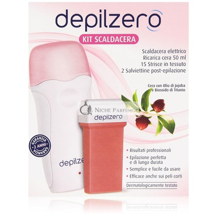 Depilzero Wachs-Heizgerät Set mit Nachfüllung, Epilierstreifen und Tüchern