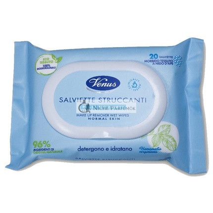 Venus Sminklemosó Törlőkendő 20 db Normál Bőrre