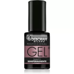   Deborah Milano Fél-Álló Zselés Körömlakk 07 Poros Rózsaszín Plump Hatás Hosszan Tartó Intenzív és Fényes Körmökért, 4,5ml