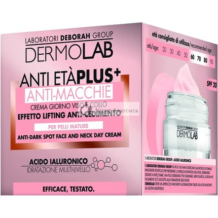 Dermolab Anti-Aging Plus Anti-Spot Krém Arcra és Nyakra Hyaluronsavval, 50ml
