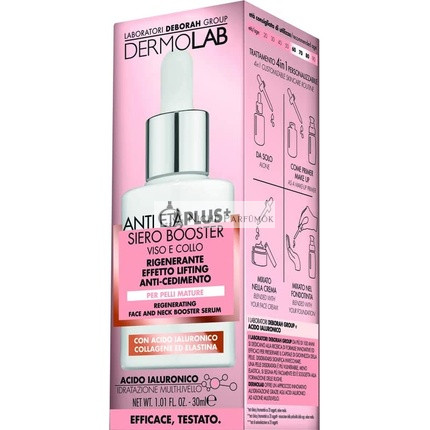 Dermolab Anti-Aging Plus Arc- és Nyakszérum Booster Regeneráló Lifting Hatás Hyaluronsavval 30ml