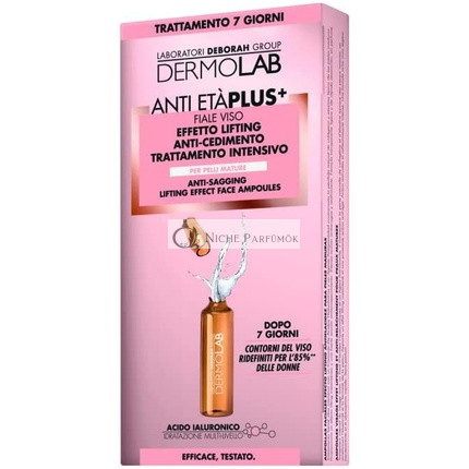 Dermolab Anti-Aging Plus+ Arctisztító Ampullák Lifting Hatással Érett Bőrre, 7 Ampulla