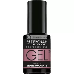   Deborah Milano Félig Tartós Gél Körömlakk 20 Sötét Meztelen, Plumping Hatás, Hosszan Tartó, Intenzív Fényes Körmök, 4,5 ml