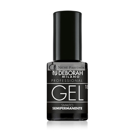 Deborah Milano Professioneller Nagellack Nr. 18 Schwarz, Plumping Effekt, Langanhaltend, Intensiv und Glänzend 4,5ml