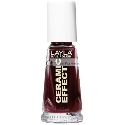 Layla Cosmetics 1243R23-014 Kerámia Hatású Körömlakk Vamp Piros, 10ml