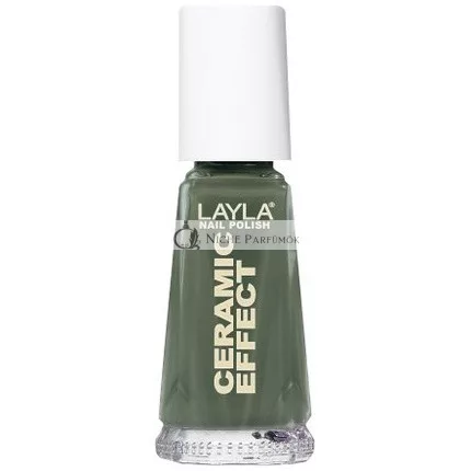 Layla Cosmetics 1243R23-035 Kerámia Hatású Körömlakk Khaki Zöld 10ml