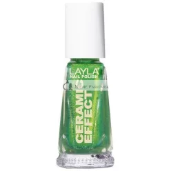   Layla Cosmetics 1243R23-061 Kerámia Hatású Körömlakk Arany Zöld, 10ml