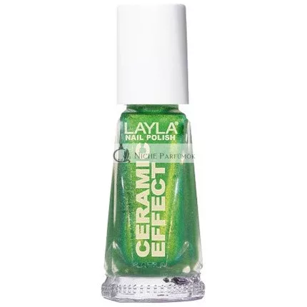 Layla Cosmetics 1243R23-061 Kerámia Hatású Körömlakk Arany Zöld, 10ml