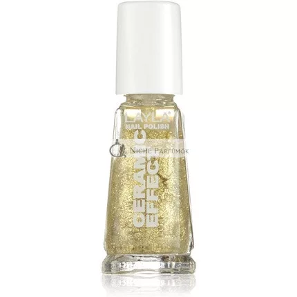 Layla Cosmetics 1243R23 077 Kerámia Hatású Körömlakk Arany Csillogás 0,01 Liter