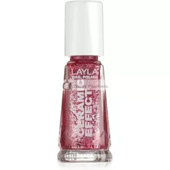   Layla Cosmetics 1243R23 078 Kerámia Hatású Körömlakk Csillámpink Álom, 10 ml