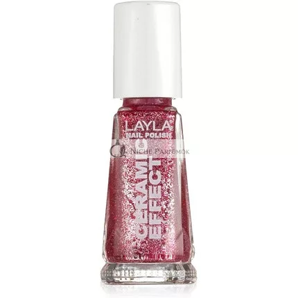 Layla Cosmetics 1243R23 078 Kerámia Hatású Körömlakk Csillámpink Álom, 10 ml