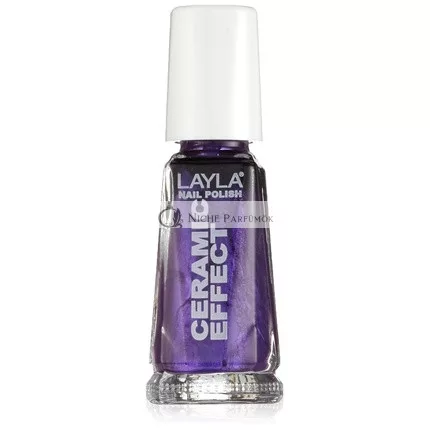 Layla Cosmetics 1243R23-086 Kerámia Hatású Körömlakk: Lila az Éjszakában, 10ml