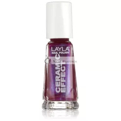   Layla Cosmetics 1243R23-098 Kerámia Hatású Körömlakk Mrs. Plum, 10 ml