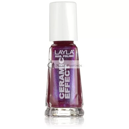 Layla Cosmetics 1243R23-098 Kerámia Hatású Körömlakk Mrs. Plum, 10 ml