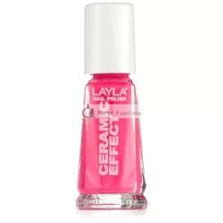   Layla Cosmetics 1243R23-107 Kerámia Hatású Körömlakk Világos Rózsaszín Fluo, 10ml