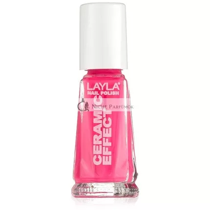 Layla Cosmetics 1243R23-107 Kerámia Hatású Körömlakk Világos Rózsaszín Fluo, 10ml