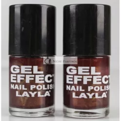   Layla Kozmetikai Gél Hatású Magenta Lila Körömlakk Fémes Piros K29-B