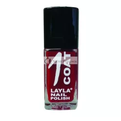 Layla Cosmetics 1 Rétegű Körömlakk Miss Red, 17ml