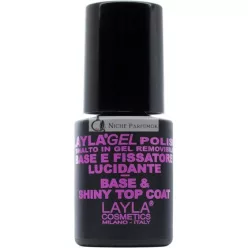   Layla Cosmetics 2 az 1-ben Gél Körömlakk Alap- és Fedőlakk