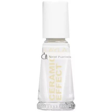 Layla Cosmetics Kerámia Hatású Körömlakk, Puha Fehér, 10ml