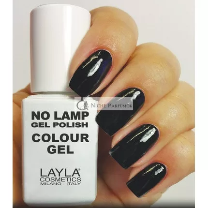 Layla Cosmetics Milano No Lamp Lakk Szín Gél Szén Fekete 10ml