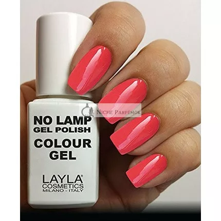 Layla Cosmetics Milano No Lamp Polish Színes Gél Gazdag Korall, 10ml