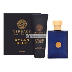   Versace Dylan Blue 2-teiliges Geschenkset für Männer, 100ml Eau Di Toilette Spray, 100ml Eau Di Parfüm Spray, 250ml Duschgel