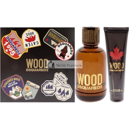 Wood von Dsquared2 für Männer 2-teiliges Geschenkset, 100 ml EDT Spray, 150 ml Duschgel