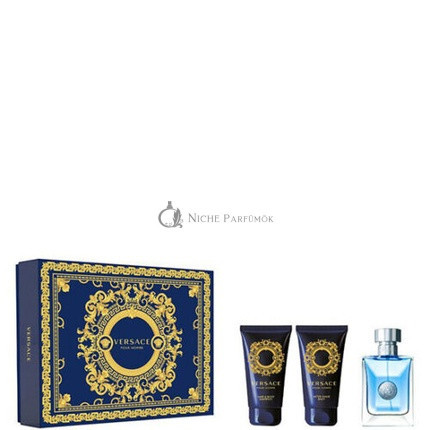 Versace Pour Homme Ajándékcsomag 50ml EDT Spray, 50ml Aftershave Balsam & Tusfürdő