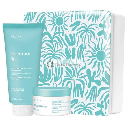 Pupa Oceanian Spa Set 2 - Nährende Duschmilch 300 Milliliter und Körpercreme 150 Milliliter