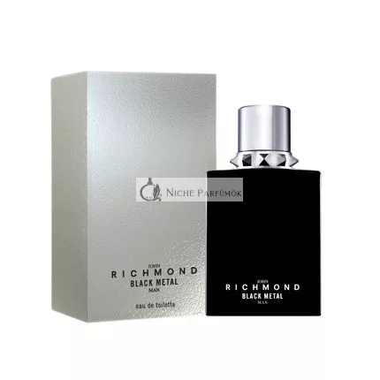 JOHN RICHMOND Schwarzes Metall Herren Eau de Toilette Holzig, Moschus, Blumiger Duft 50ml