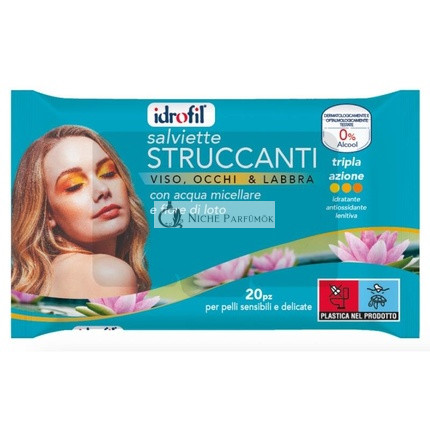 IDROFIL Sminklemosó Kendő 20 db Micellás Víz