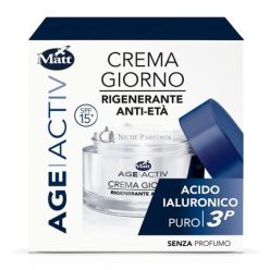   Matt Age Activ Regeneráló Arckrém Anti-Aging Nappali - Tiszta Hialuronsav 3P - Nyugtató és Simító, Mély Hidratáló - 50ml