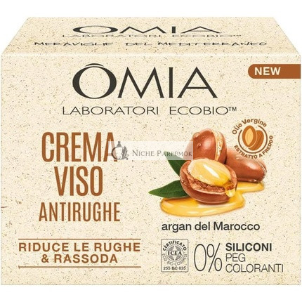 Omia Ránctalanító Arckrém Marokkói Argánnal és Hialuronsavval, 50ml