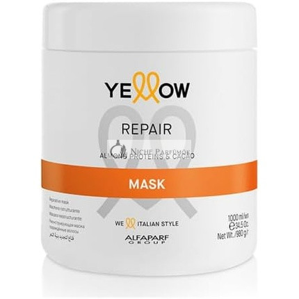 Gelbe Reparaturmaske Mandel & Kakao