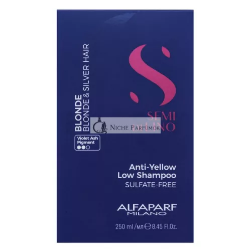 Alfaparf Milano Semi Di Lino Blonde Intense Anti-Yellow Low Shampoo neutralisierte Shampoo für blondes Haar 250 ml