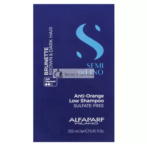 Alfaparf Milano Semi Di Lino Brunette Anti-Orange Low Shampoo neutralisierte Shampoo für braune Farbtöne 250 ml