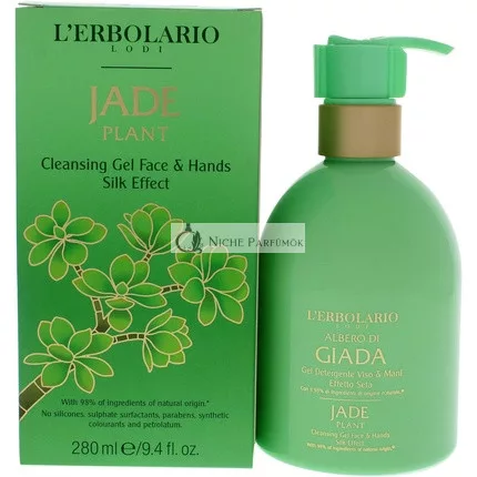 L'Erbolario Jade Pflanze Reinigungs-Gel für Gesicht und Hände Seidige Wirkung, 266g Reiniger