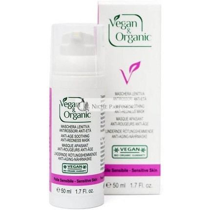 Vegan & Bio Beruhigende Maske für Empfindliche Haut, Gegen Rötungen, Gegen Hautalterung 50ml