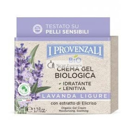 I Provenzali Organikus Gélkrém Hidratáló és Nyugtató Levendula Ligúriából Helichrysum Kivonattal 50ml