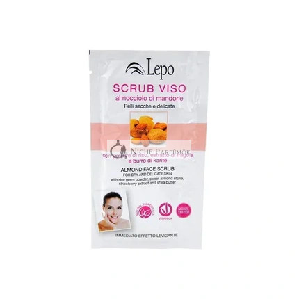 Lepo Cosmetics Mandula Mogyoró Arctisztító Peeling, 15 ml