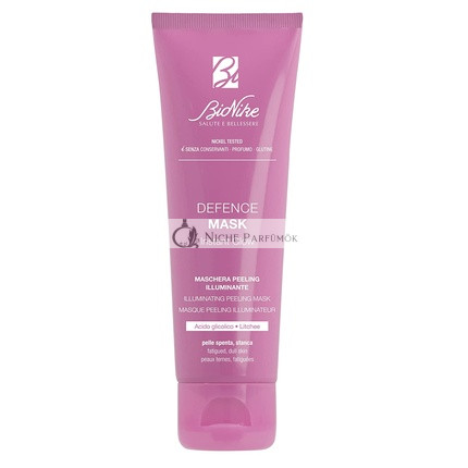 BioNike Defence Mask Sofortige Strahlkraft aufhellende Peelingmaske mit Glykolsäure und Lychee, 75ml