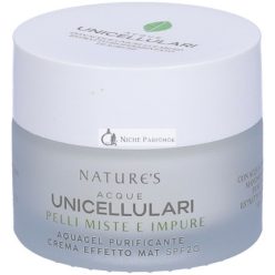   By Nature Természetes Egyssejtű Víz Tisztító Gél Krém Matt Hatás Spf 20, 100 Ml