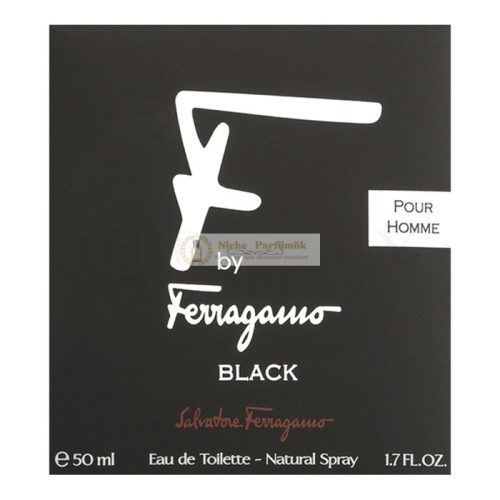 Salvatore Ferragamo F by Ferragamo Pour Homme Black Eau de Toilette férfiaknak 50 ml